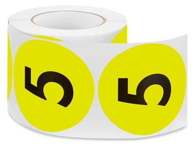 4" Circle Labels - "5" S-7404