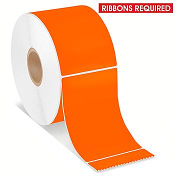 Desktop Thermal Transfer Labels - Orange, 2 x 3", Ribbons Required S-7422O