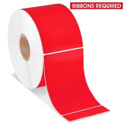 Desktop Thermal Transfer Labels - Red, 2 x 3", Ribbons Required S-7422R
