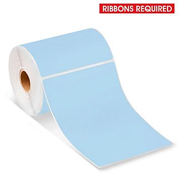 Desktop Thermal Transfer Labels - Blue, 4 x 6", Ribbons Required S-7423BLU