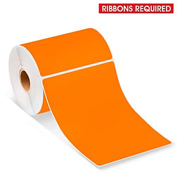 Desktop Thermal Transfer Labels - Orange, 4 x 6", Ribbons Required S-7423O