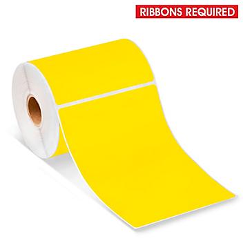 Desktop Thermal Transfer Labels - Yellow, 4 x 6", Ribbons Required S-7423Y