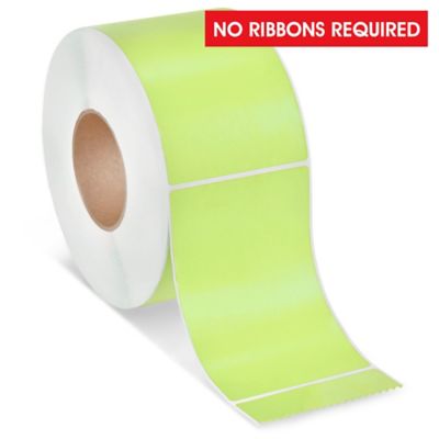 Industrial Direct Thermal Labels - Green, 4 x 6