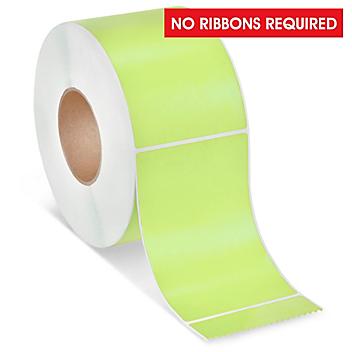Industrial Direct Thermal Labels - Green, 4 x 6" S-7437G