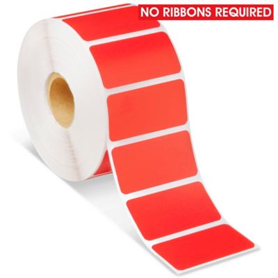 Desktop Direct Thermal Labels - Red, 2 x 1" S-7442R