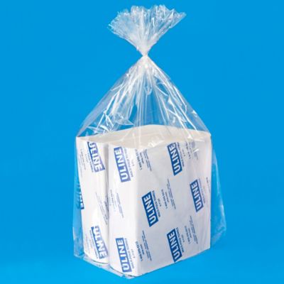 Poly Plastic Bags 20 x 18 x 36, 3 Mil Gusseted, Clear - ULINE - Carton of 100 - S-7508