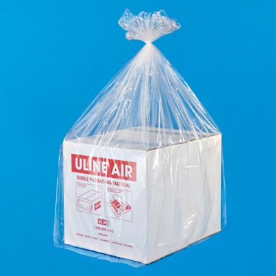 Poly Plastic Bags 24 x 20 x 48, 1mil Gusseted, Clear - ULINE - Carton of 200 - S-7499