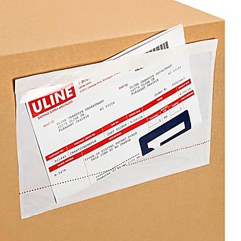 Top Loading Packing List Envelopes - Clear, 10 3/4 x 6 3/4" S-752