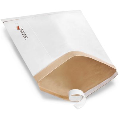 Uline White Self-Seal Padded Mailers #5 - 10 1/2 x 16