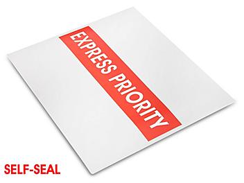 Express Priority Self-Seal Mailers - 12 1/2 x 9 1/2" S-7537