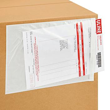 Side Loading Packing List Envelopes - Clear, 9 1/2 x 12" S-753