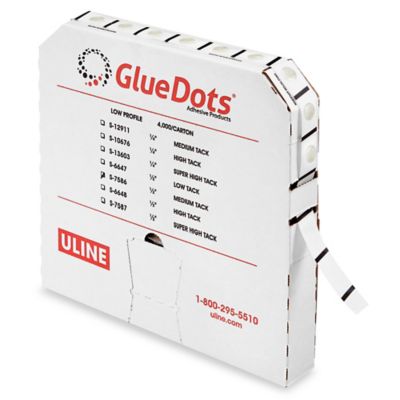 Glue Dots - 1/2, Low Profile, Medium Tack S-7586 - Uline