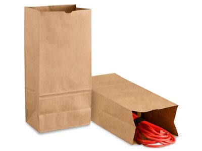 Printed Kraft Paper Shopping Bags in Stock - ULINE