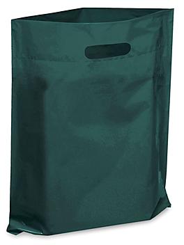Die Cut Handle Bags - 12 x 15", Green S-7632G