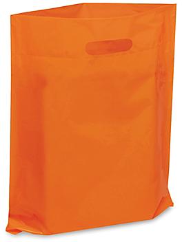 Die Cut Handle Bags - 12 x 15", Orange S-7632O