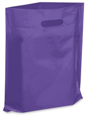 16x12 Purple Tote Gift Bags Frosted Paper Shopping Bag With Handle