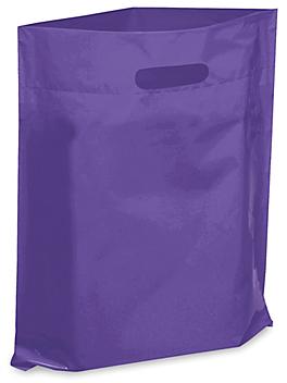 Die Cut Handle Bags - 12 x 15", Purple S-7632PUR