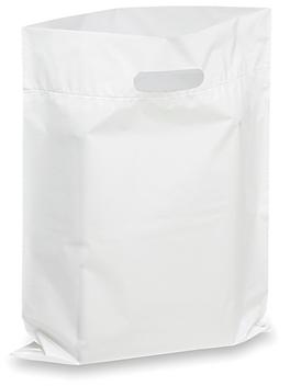 Die Cut Handle Bags - 12 x 15", White S-7632W