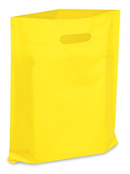 Die Cut Handle Bags - 12 x 15", Yellow S-7632Y