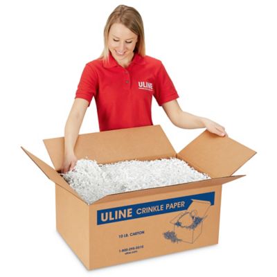 BOX USA Crinkle Paper 10 lb. White, 1-Pack | Packaging Paper for Shipping,  Moving, and Storage Supplies & PARTNERS BRAND Crinkle Paper 10 lb. Kraft