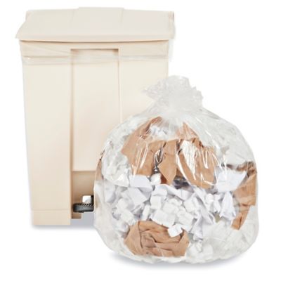 Plasticplace 20-30 Gallon Trash Bags │ 1.5 Mil │ Clear Heavy