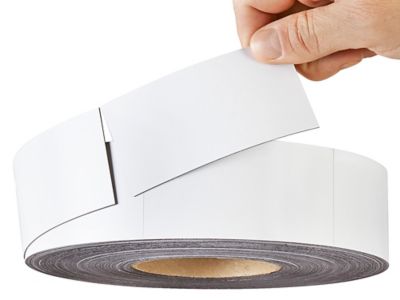 Rouleau d'étiquettes magnétiques – 2 po x 4 po x 100 pi, blanc, perforé