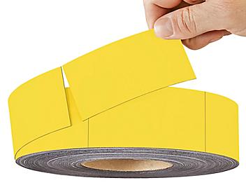 Magnetic Labels on a Roll - Perforated, 2" x 4" x 100', Yellow S-7691Y