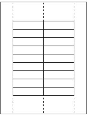  Feuilles d'étiquettes – 1 x 3 po