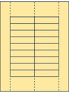 Insert Cards - 1 x 3", Yellow S-7698Y