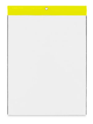 Vinyl Tag Protectors - 9 x 12", Yellow S-7716Y