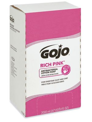 GOJO® Rich Pink™ Antibacterial Soap Refill Box - 2,000 mL S-7719-2K - Uline