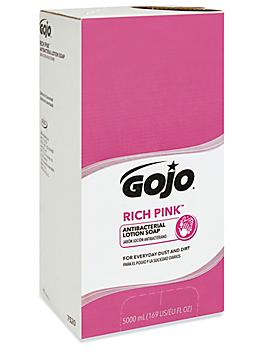 GOJO&reg; Rich Pink&trade; Antibacterial Soap Refill Box - 5,000 mL S-7719-5K