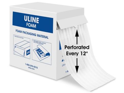 Uline Soft Foam Sheets - White, 1/2 thick, 12 x 12 S-12835 - Uline