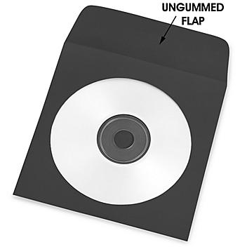 Paper CD Envelopes - 5 x 5", Black S-7762BL