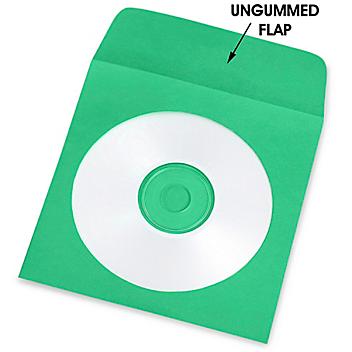 Paper CD Envelopes - 5 x 5", Green S-7762G