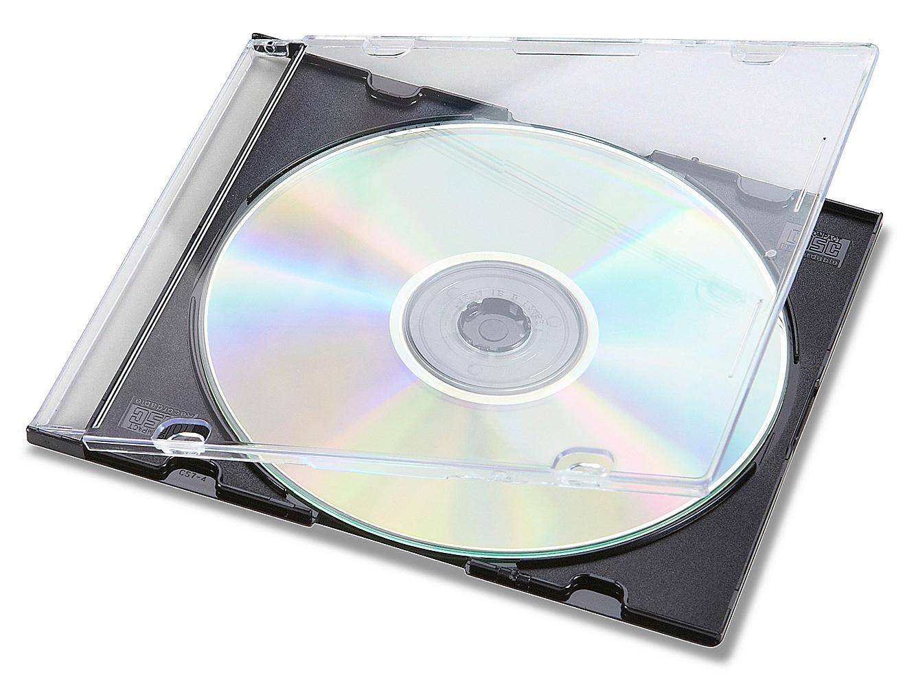 Slim Line 1 CD Jewel Cases - Black S-7767 - Uline