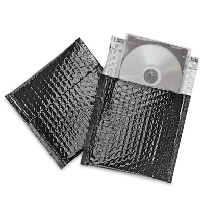 Glamour Bubble Mailers - 7 x 6 3/4", Black S-7786BL