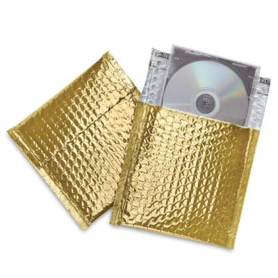 Glamour Bubble Mailers - 7 x 6 3/4", Gold S-7786GOLD
