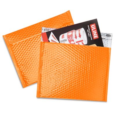 Glamour Bubble Mailers - 11 x 13 3/4, Orange S-7787O - Uline