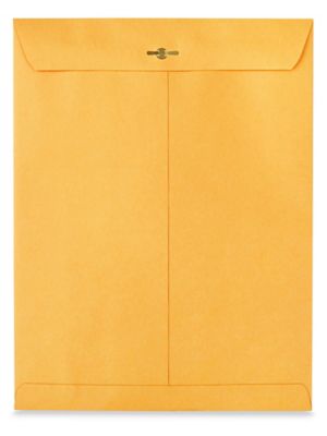 Kraft Clasp Envelopes - 9 1/2 x 12 1/2" S-7792