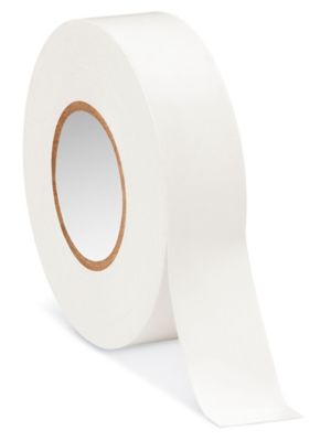 1 cinta aislante de PVC eléctrica blanca de 0.748 in x 65.6 ft, ignífuga