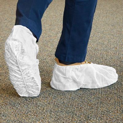 Uline Standard Shoe Covers - Size 12-15, Blue