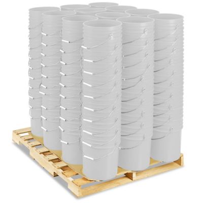 Plastic Pail Skid Lot - 5 Gallon, Natural S-7914NATS