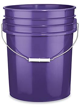 Plastic Pail - 5 Gallon, Purple S-7914PUR
