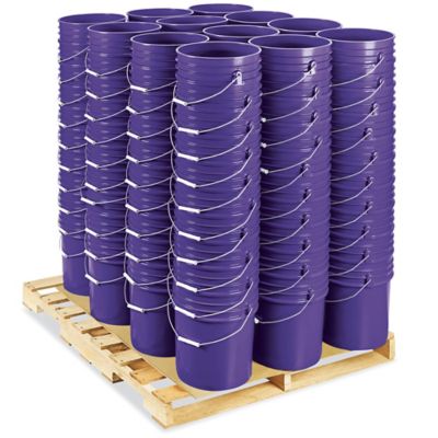 Plastic Pail Skid Lot - 5 Gallon, Purple S-7914PURS