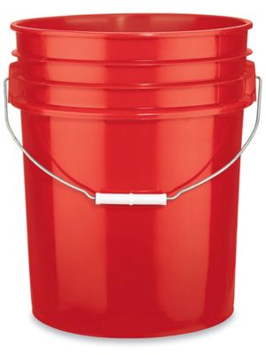 Plastic Pail - 5 Gallon, Black S-7914BLK - Uline