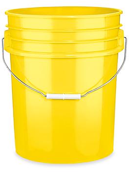 Plastic Pail - 5 Gallon, Yellow S-7914Y