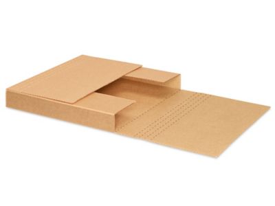 12 x 11 1/2 x 3" Kraft Easy-Fold Mailers S-7920