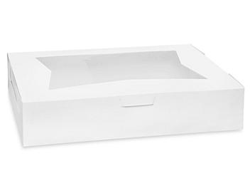 Window Cake Boxes - 19 x 14 x 4", 1/2 Sheet, White S-7981