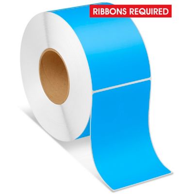 Industrial Thermal Transfer Labels - Fluorescent Blue, 4 x 6", Ribbons Required S-7990BLU